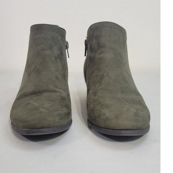 Madeleine Booties Womens Size 8 Olive Green Suede Bootie Zip Up Casual Boho Shoe - Picture 7 of 10